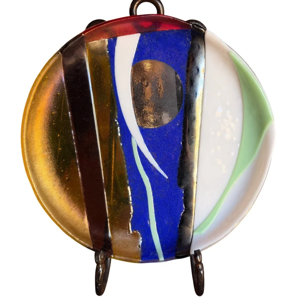 Abstract Fused Studio Art Glass 12